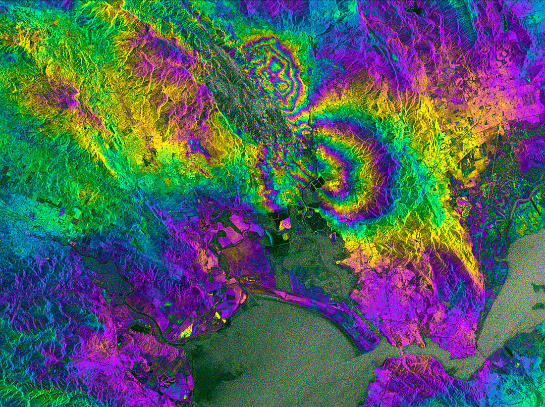 Napa Valley earthquake,interferogram
