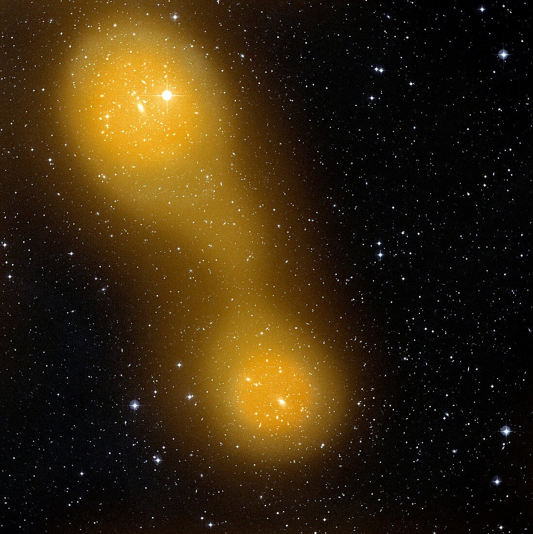 Bridge of gas connecting galaxies
