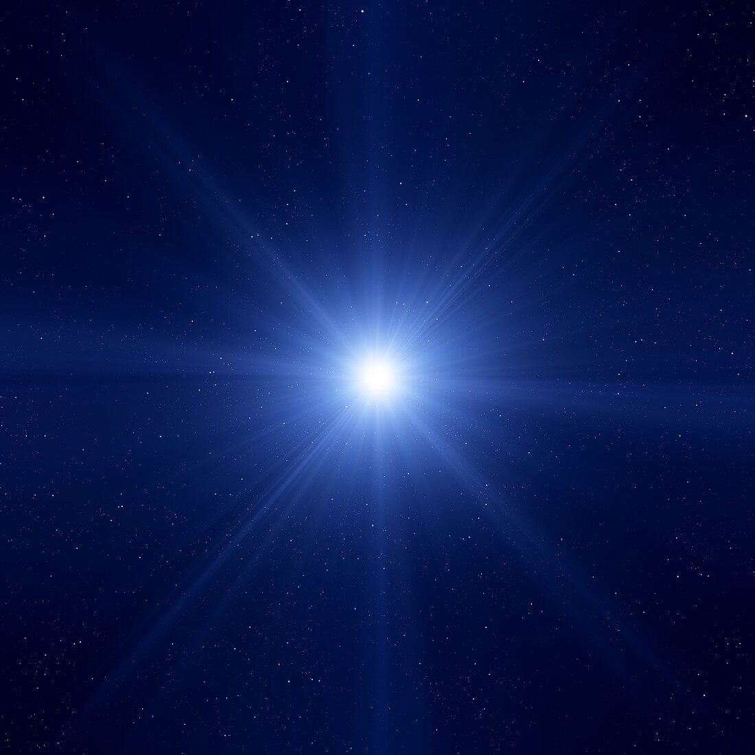 Bright star in space,illustration