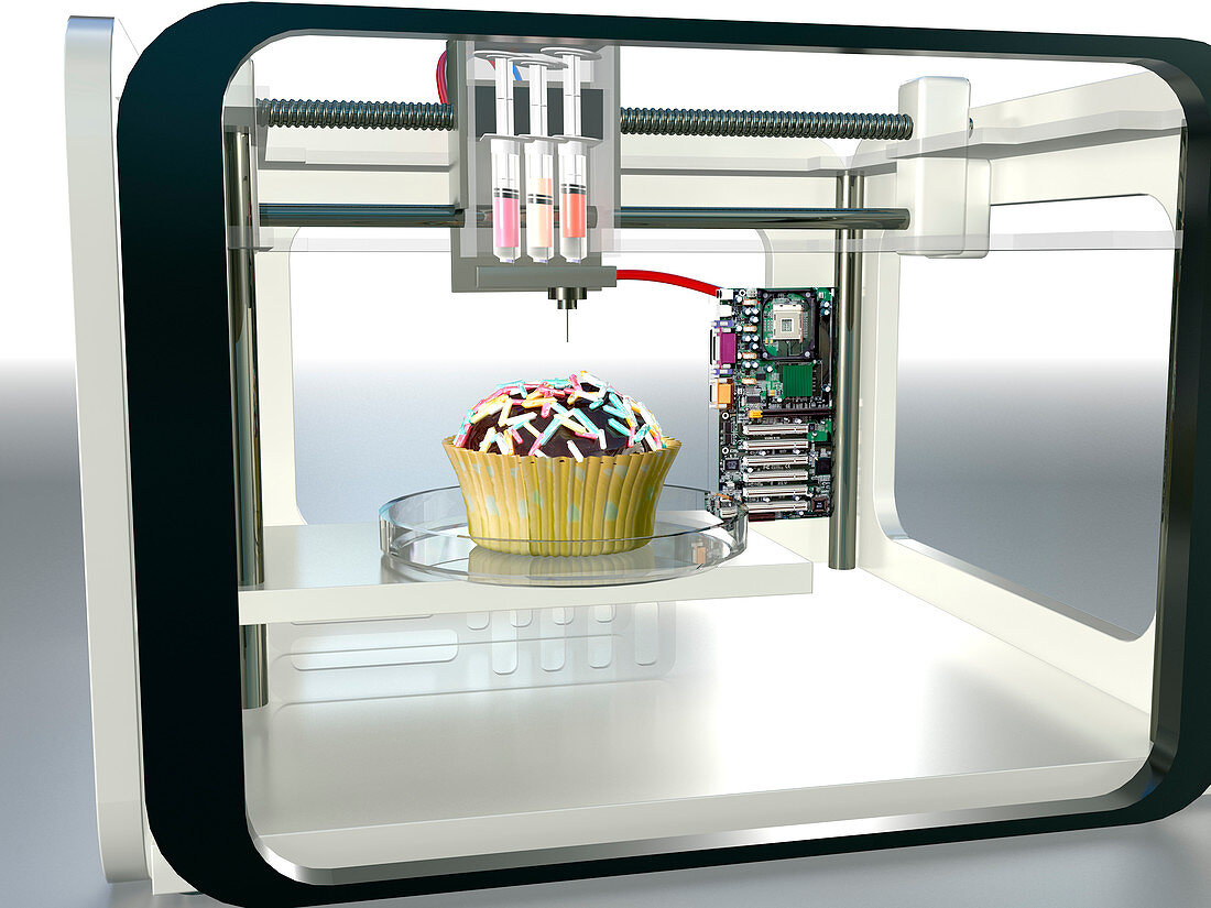 3D printed food,conceptual image