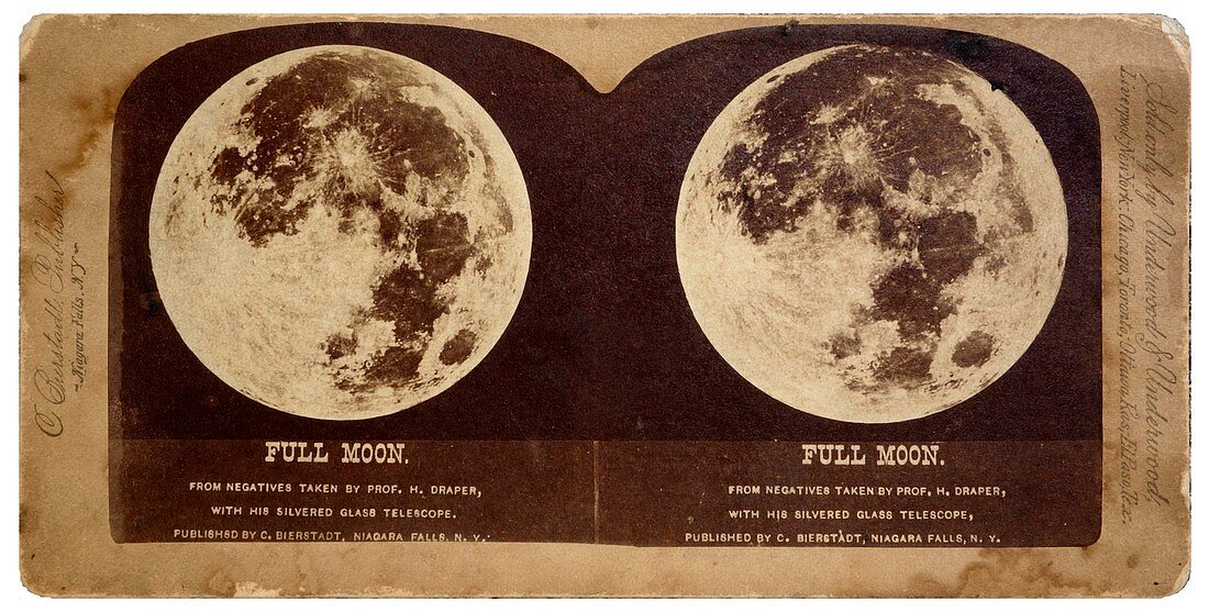 Full Moon,stereoscope card