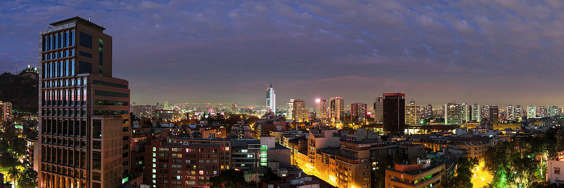 Santiago,Chile,at night