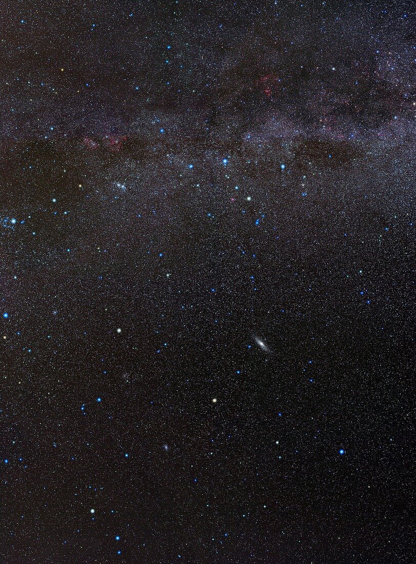 Cassiopeia constellation and Andromeda