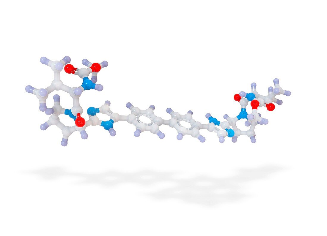 Daclatasvir drug molecule,illustration