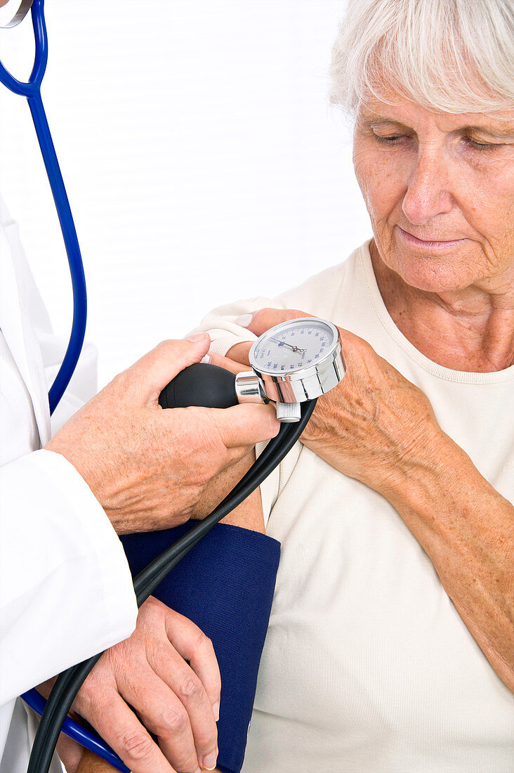 Blood pressure,elderly woman