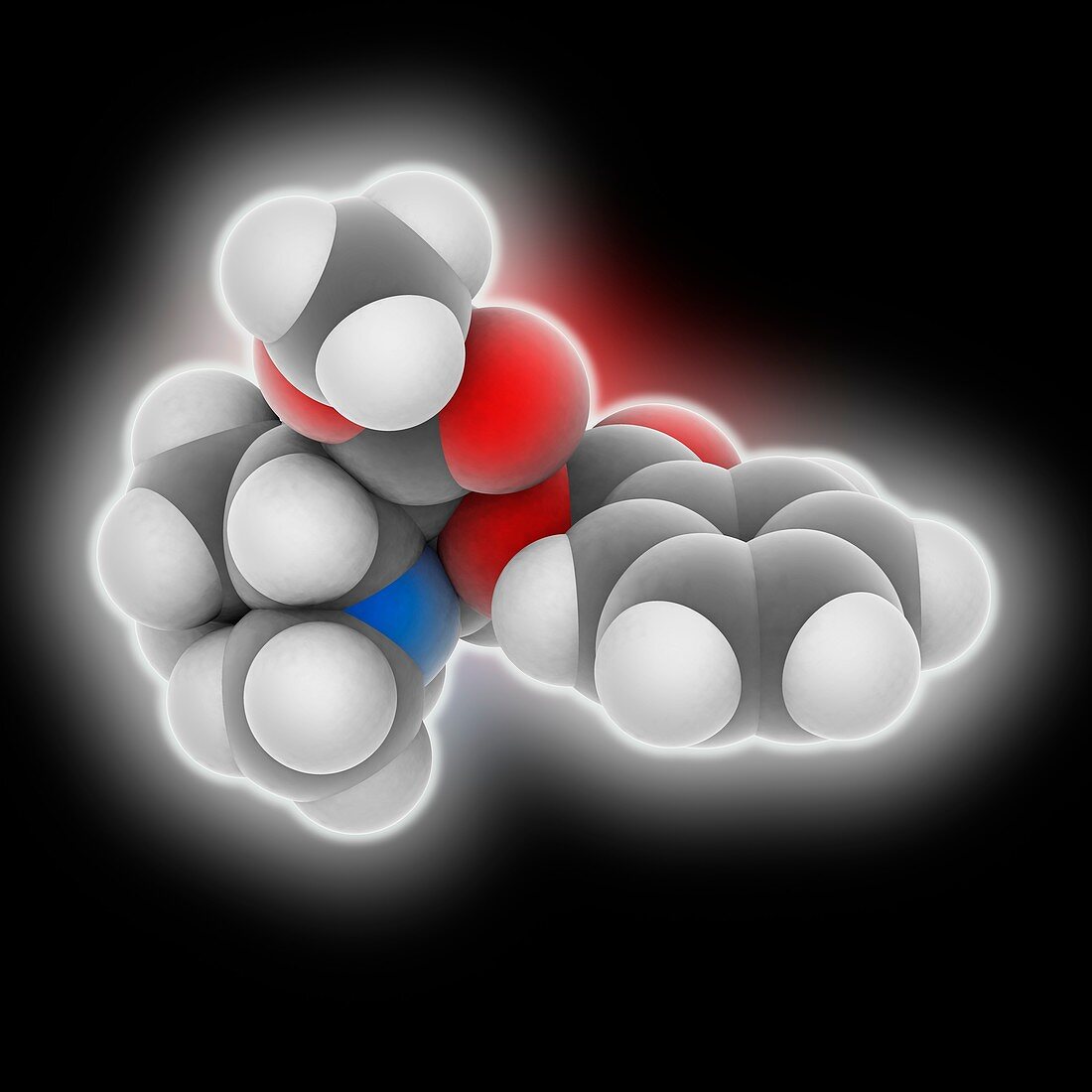 Cocaine drug molecule