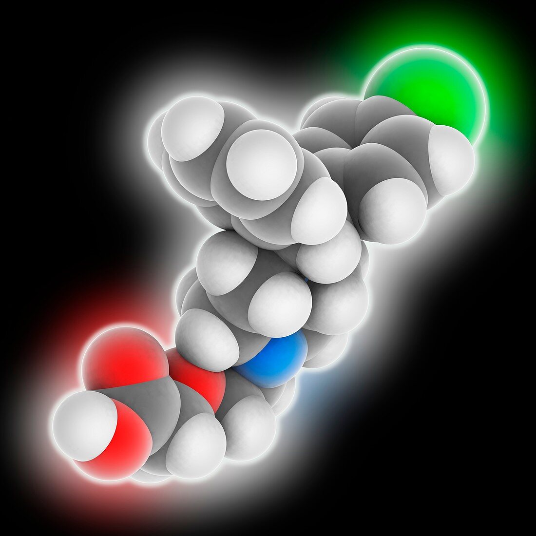 Cetirizine drug molecule