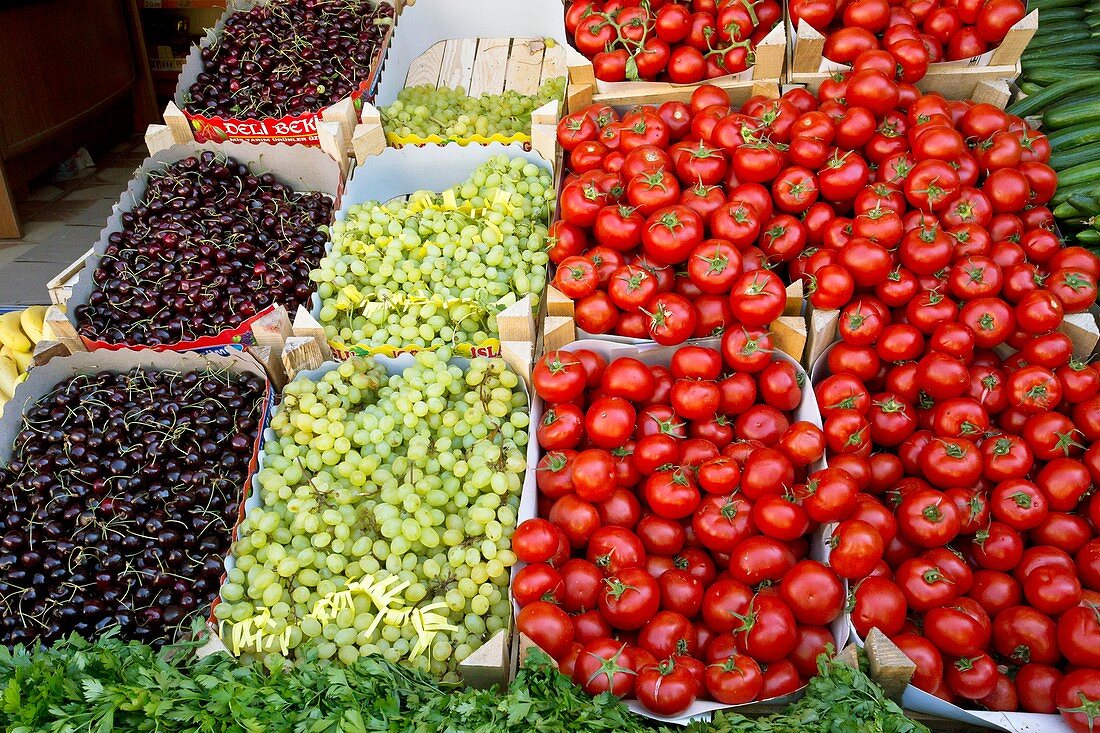 Fruit market stall,Turkey