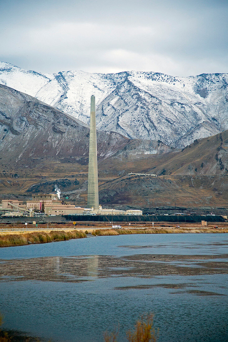 Copper smelting plant,Utah,USA