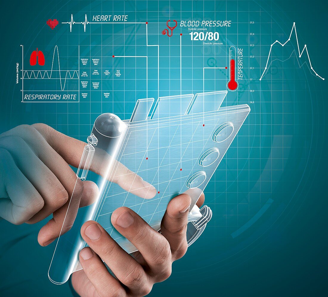 E-medicine,conceptual illustration