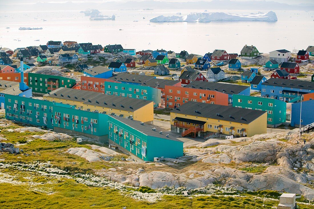 Colourful houses in Ilulissat,Greenland