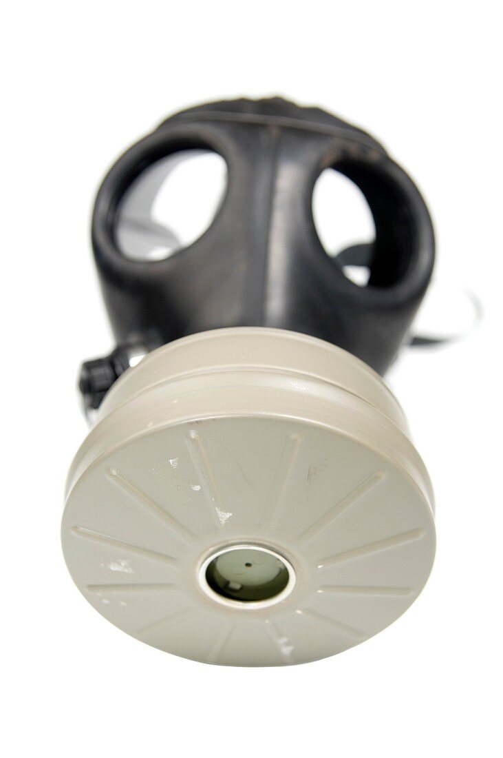 Gas Mask on whit