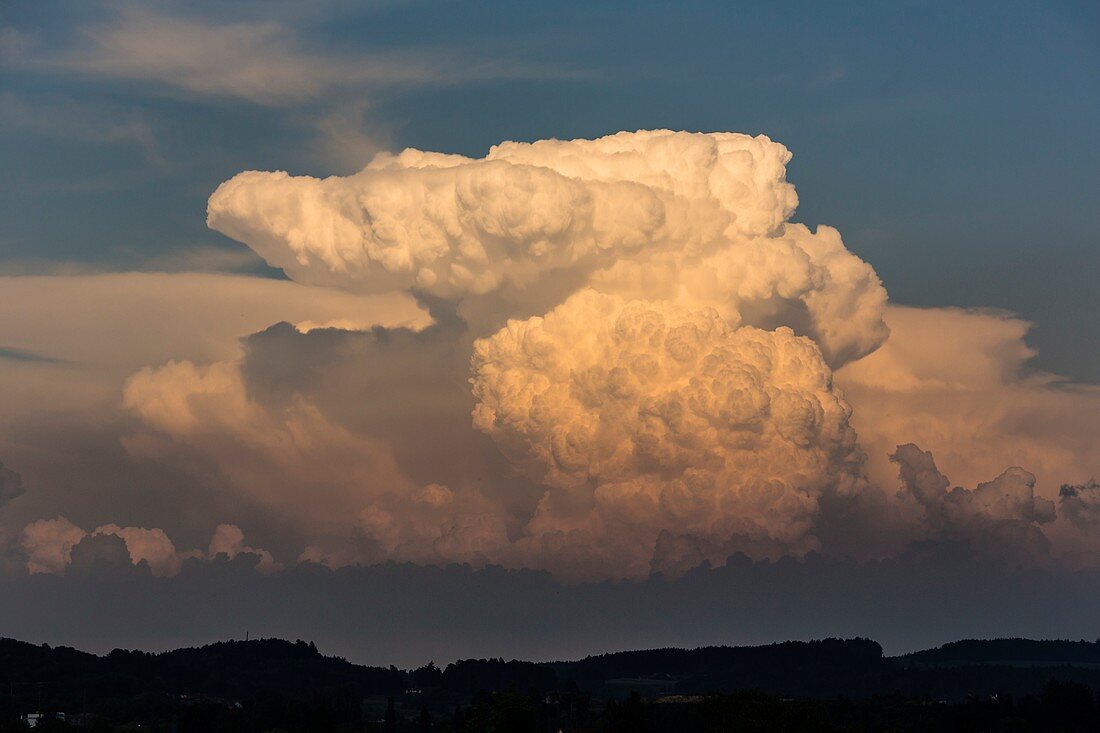 Cumulonimbus cloud at sunset