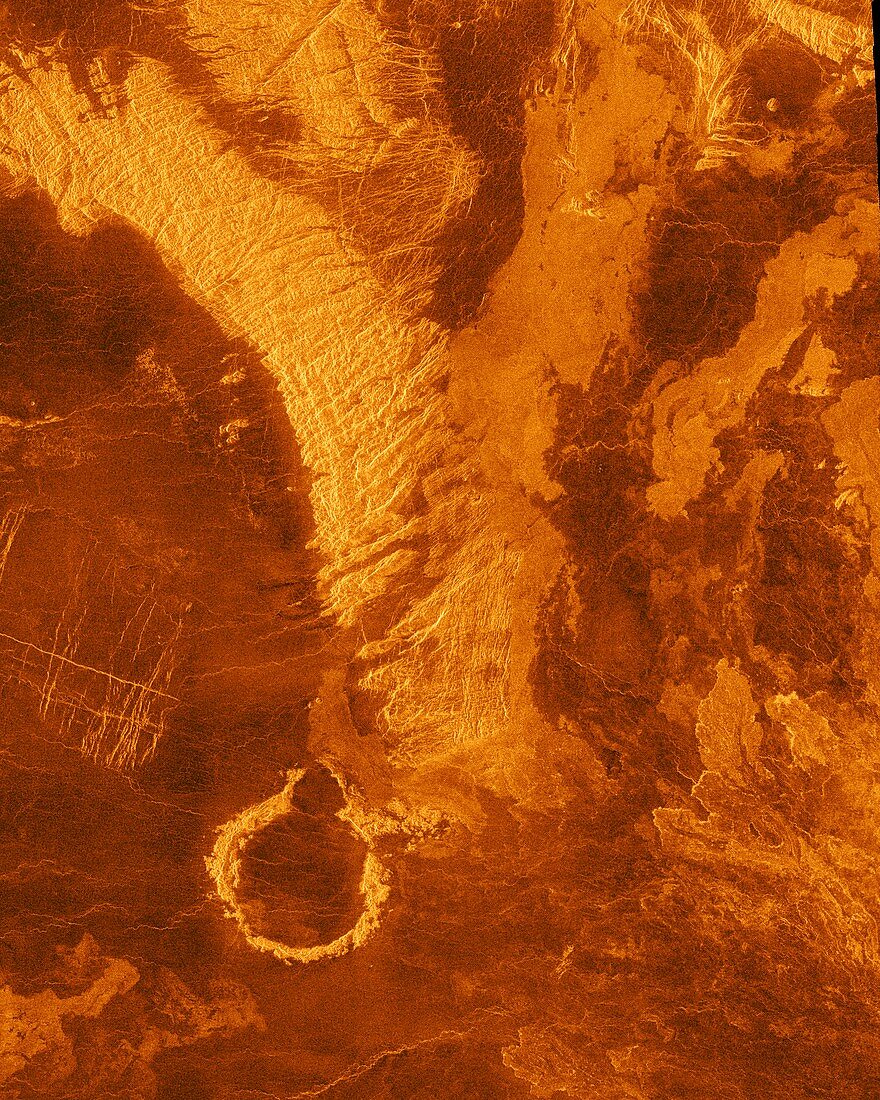 Surface of Venus,radar image