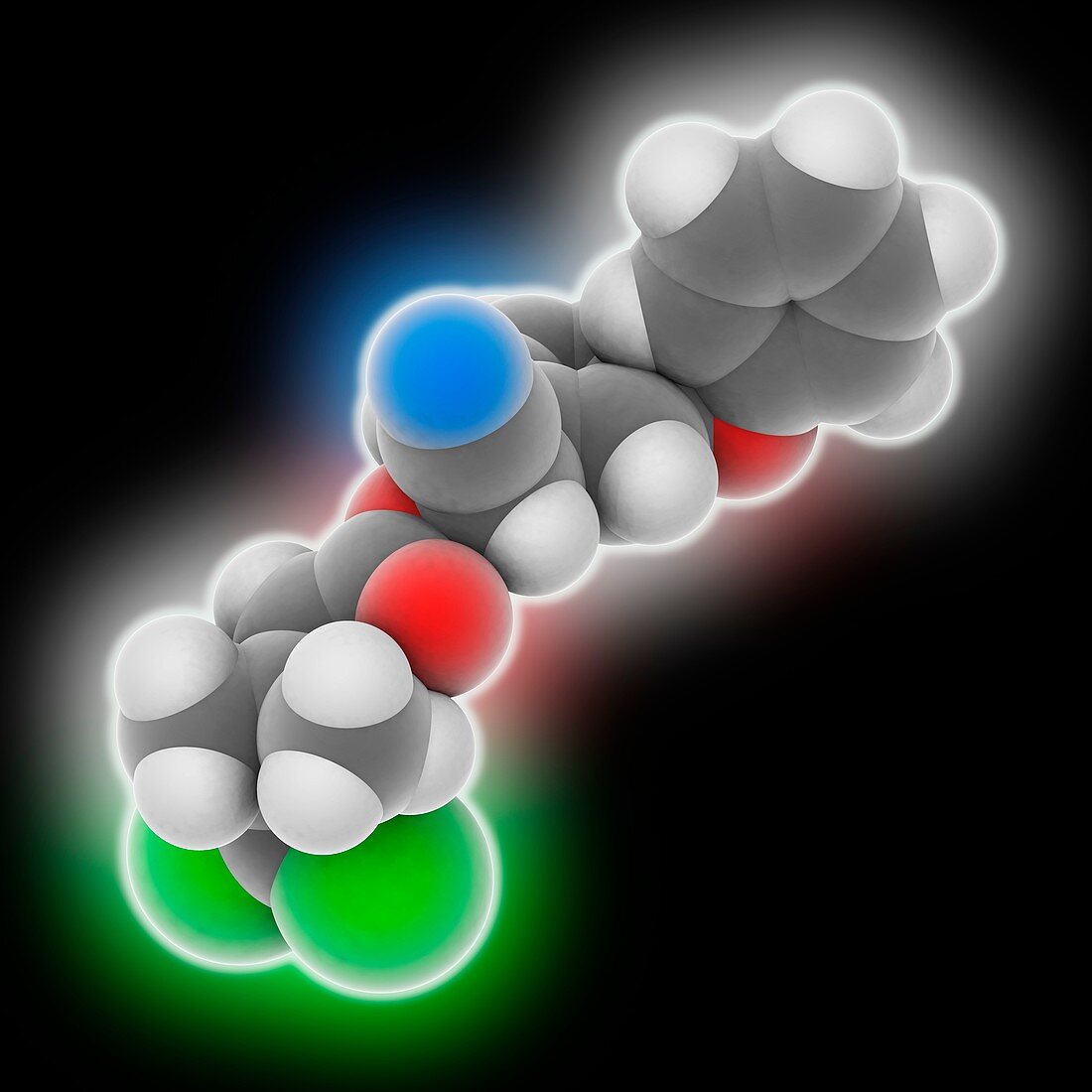 Cypermethrin insecticide molecule