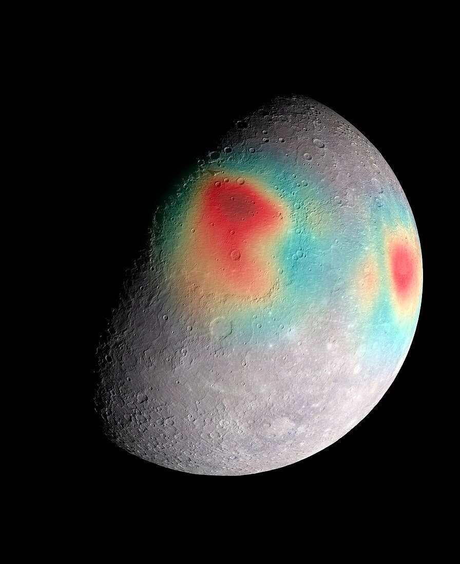 Mercury's gravity field,composite image