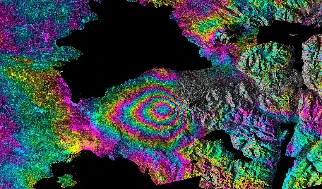 Calbuco volcano eruption,satellite image