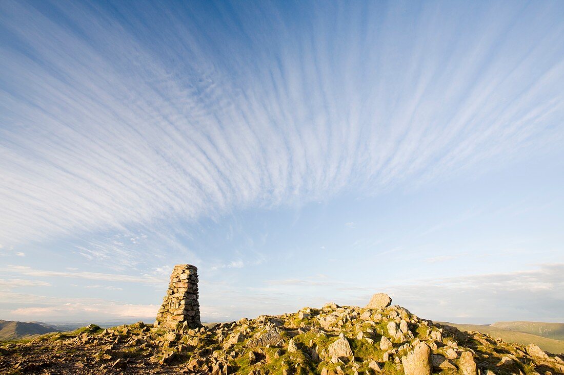 Trig Point on the summit of Red Screes
