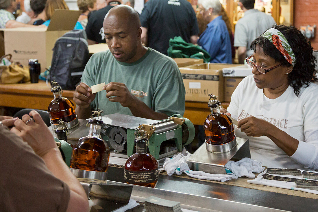 Bourbon bottling production line