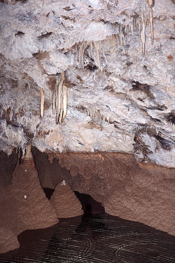 Seasonal Floodline in a Cave