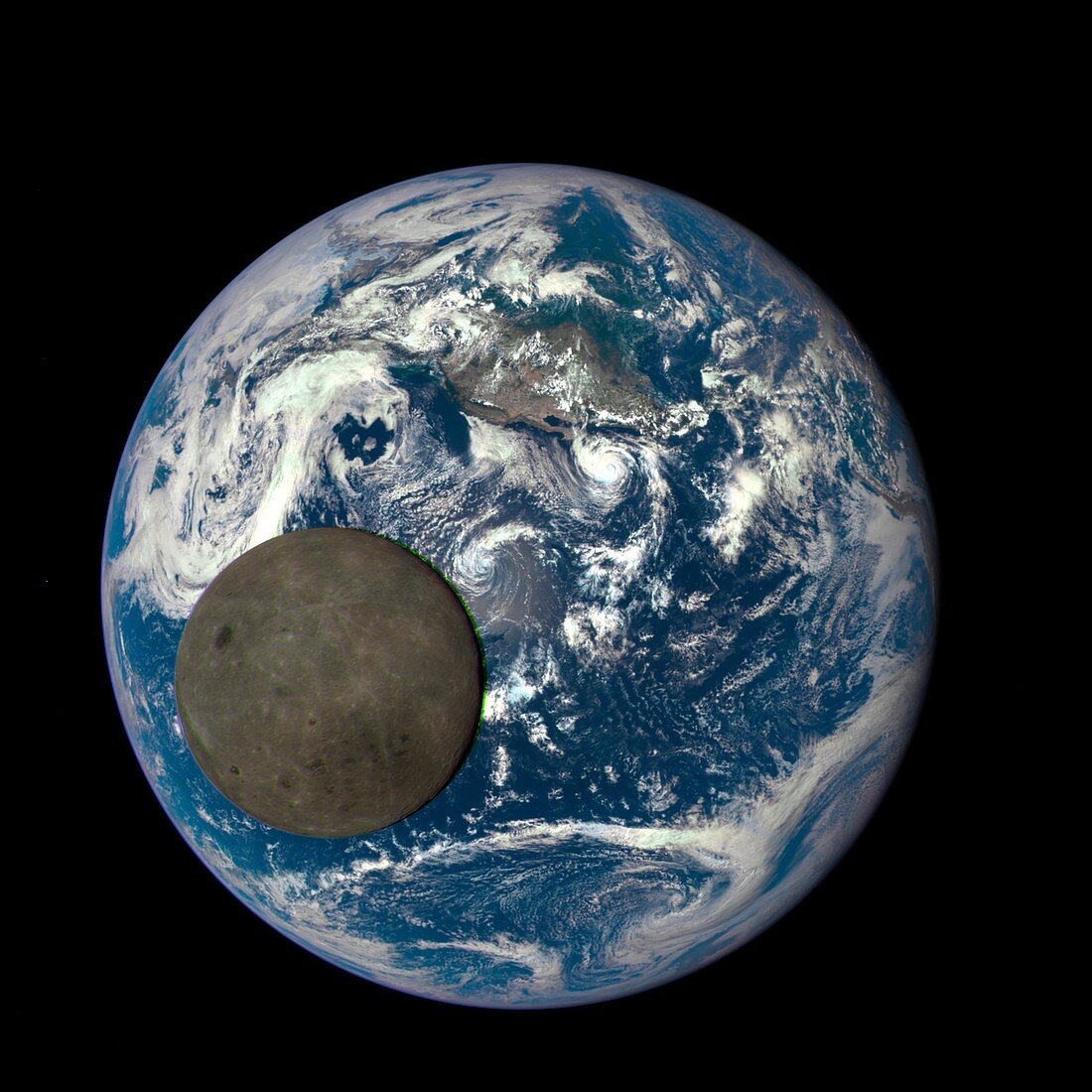 Dark side of the Moon,satellite image