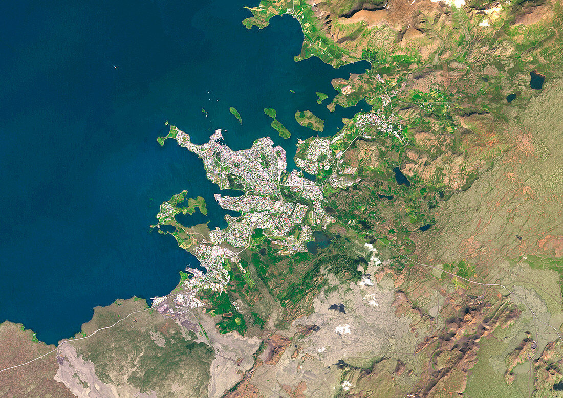 Reykjavik,Iceland,satellite image