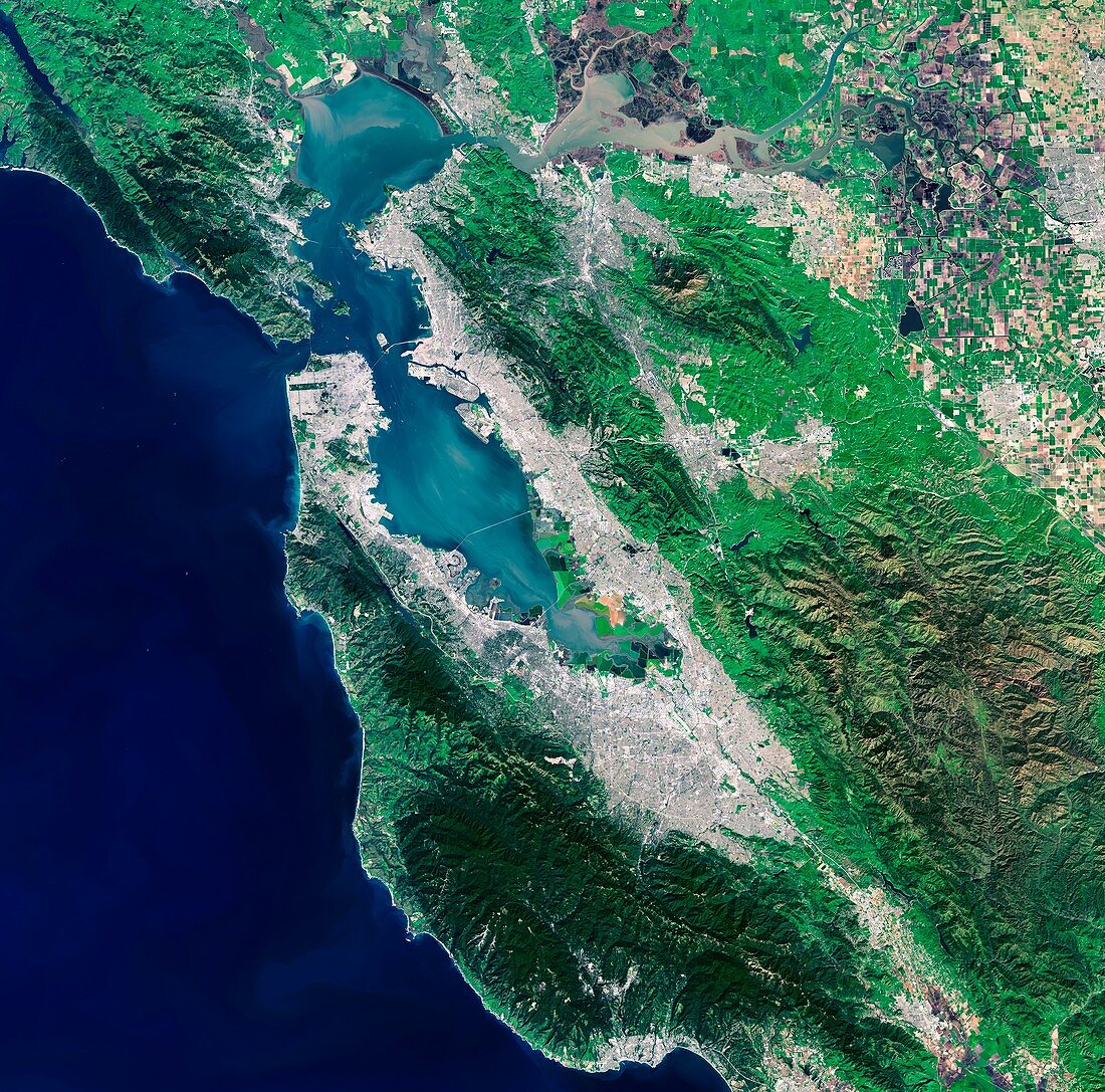 San Francisco Bay area,satellite image