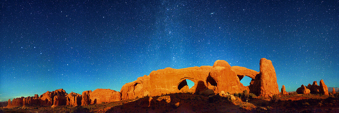 Night sky over Arches National Park