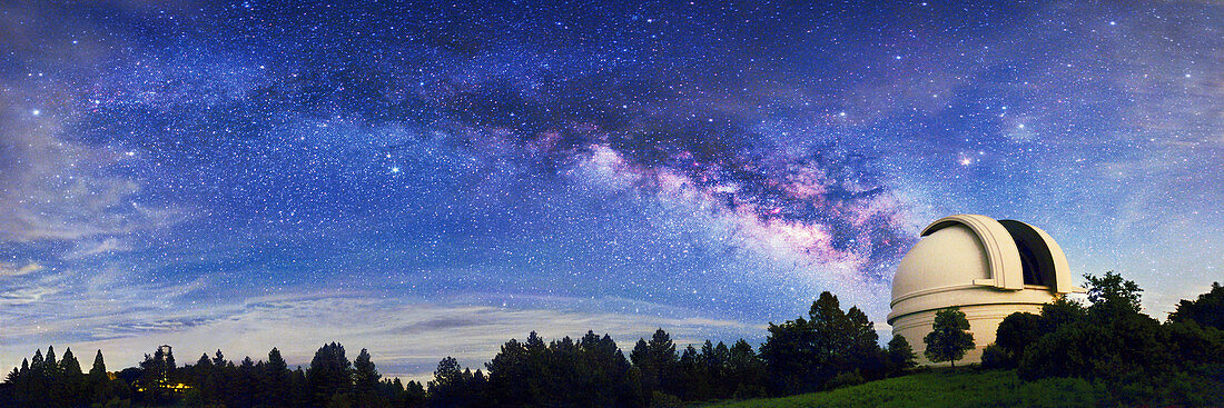 Milky Way over Palomar Observatory