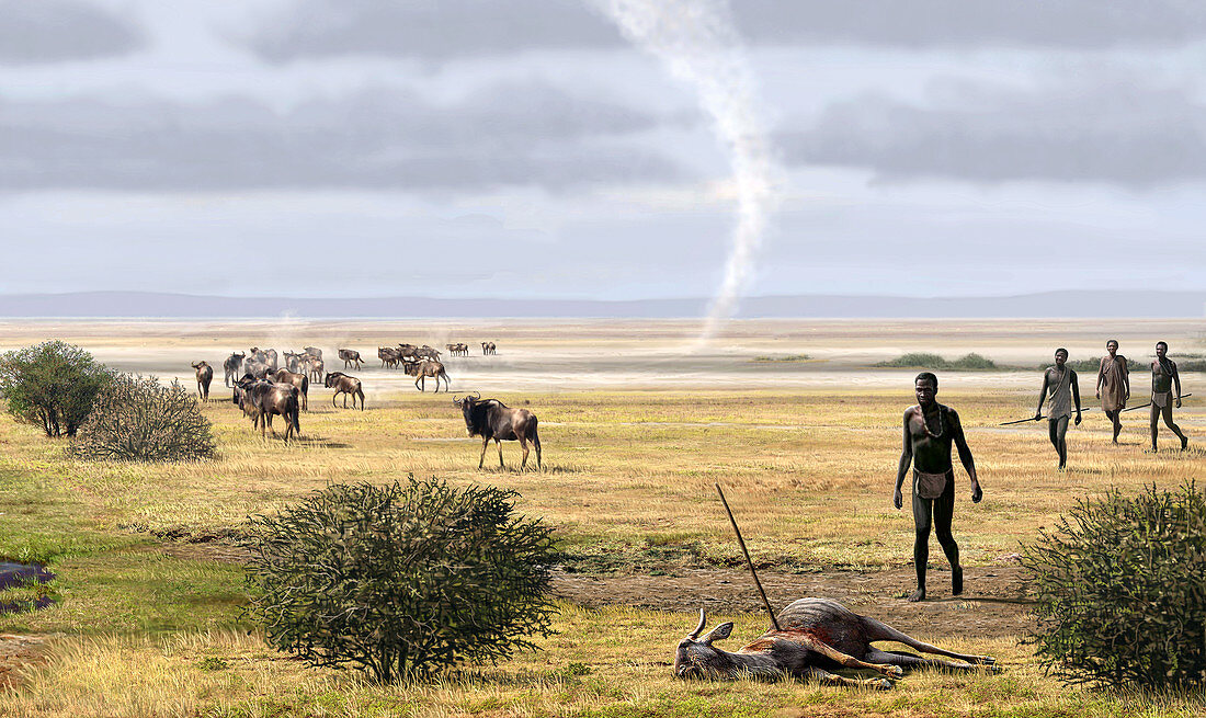 Early humans,illustration