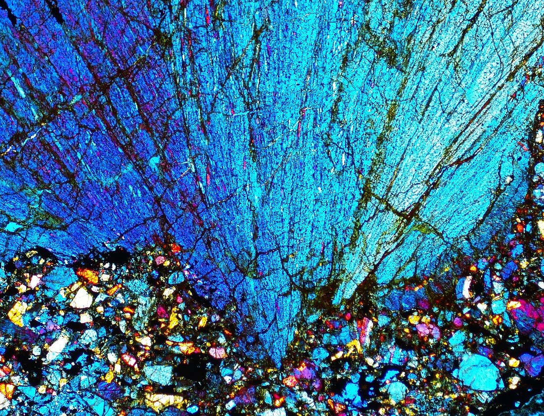Meteorite SAU 001,light micrograph