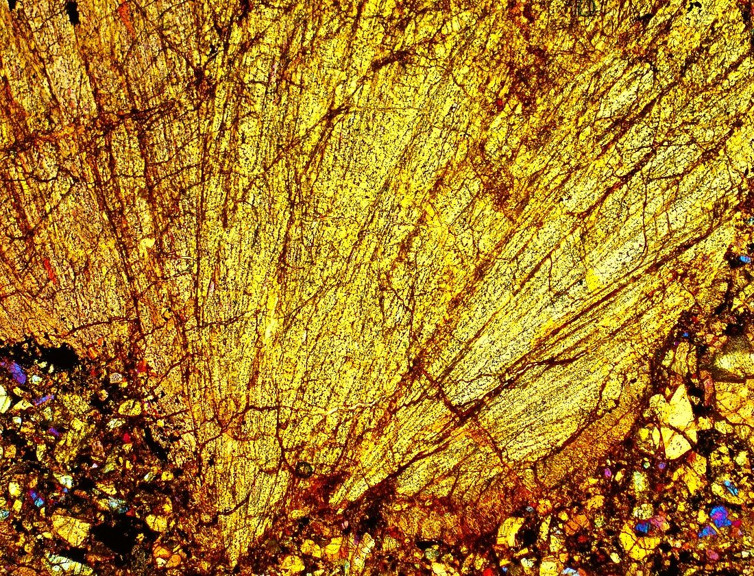 Meteorite SAU 001,light micrograph