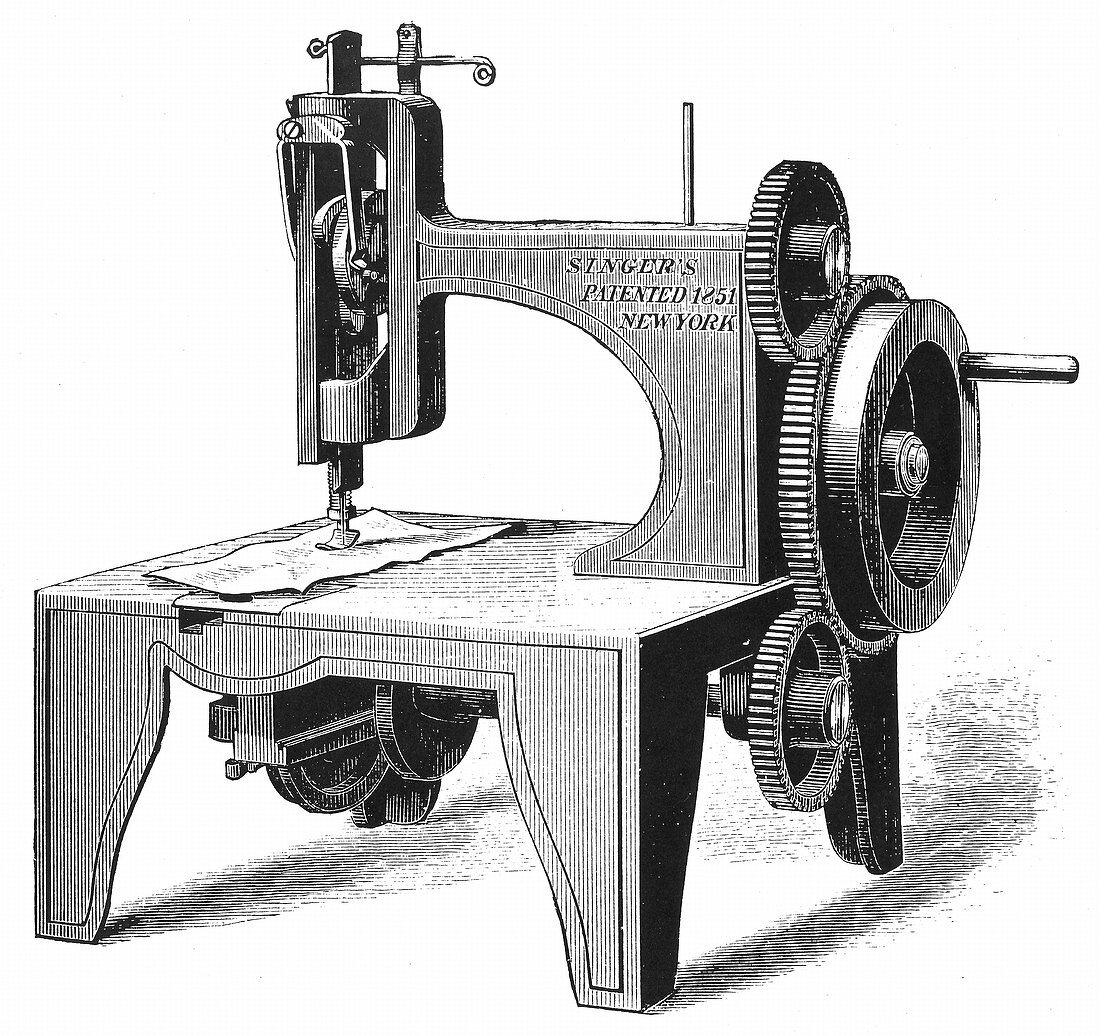 Isaac Singer's first sewing machine
