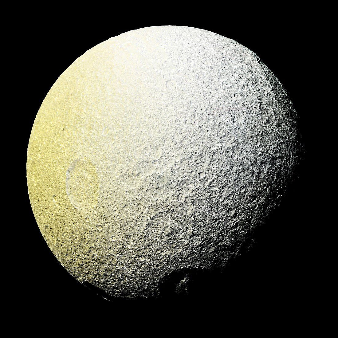 Saturn's moon Tethys,Cassini image