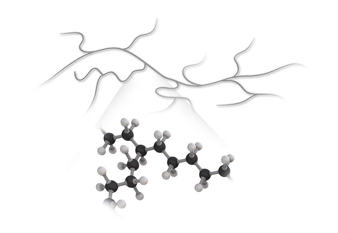 Branched molecule,illustration