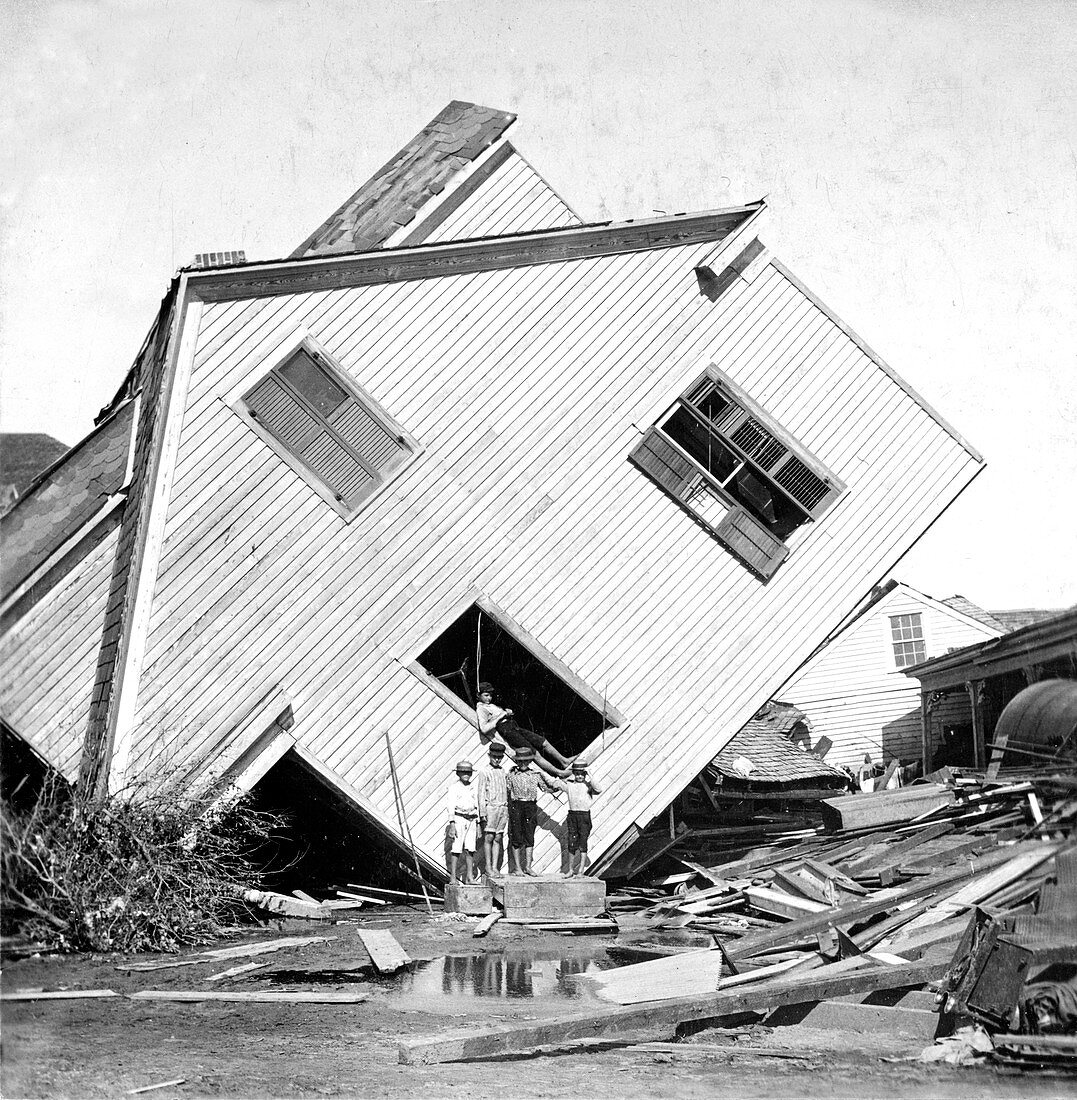Galveston Hurricane damage,1900