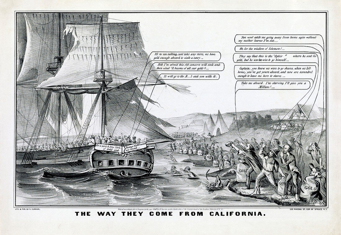 California Gold Rush satire,1849