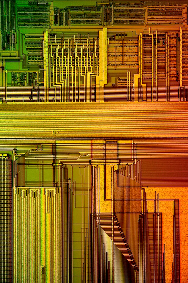 Microprocessor components,micrograph