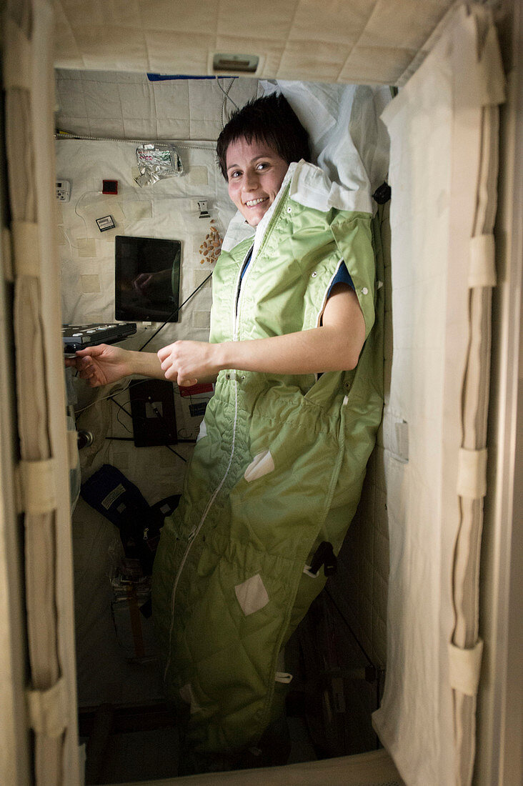 Astronaut Samantha Cristoforetti on ISS