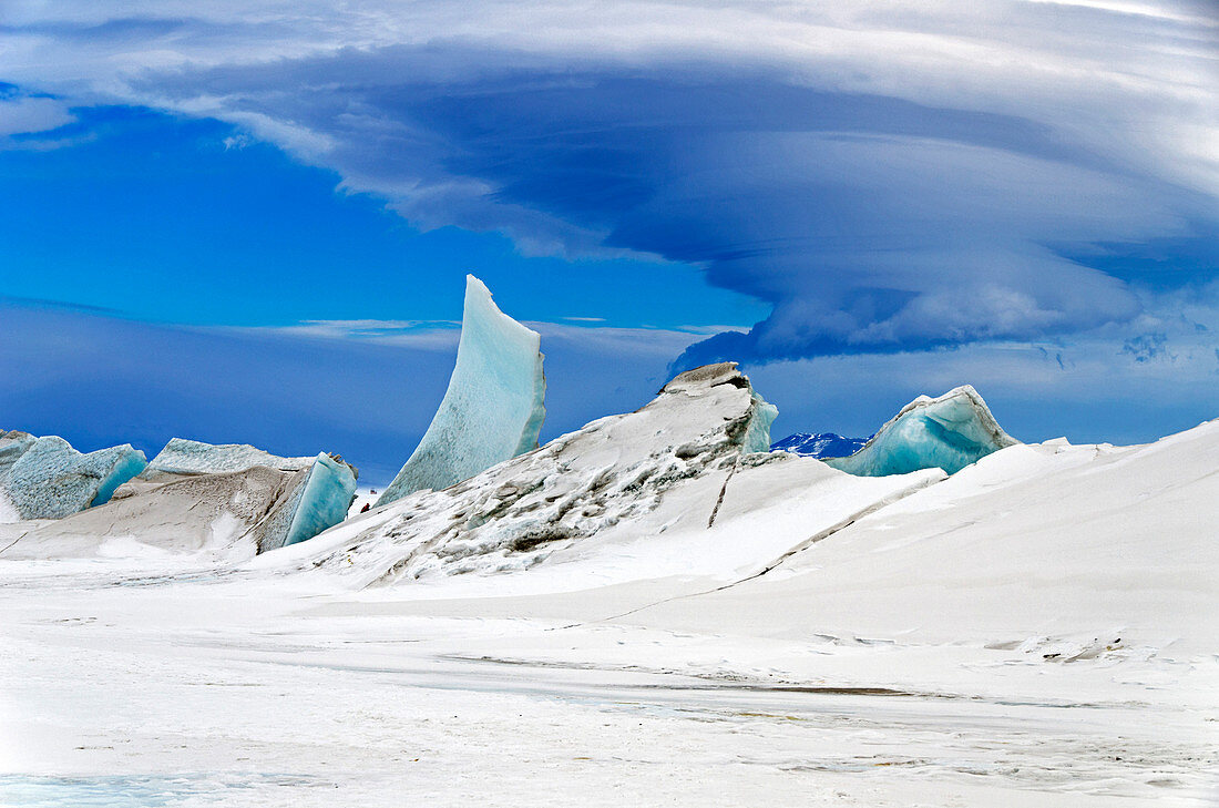 Ice pressure ridges,Antarctica