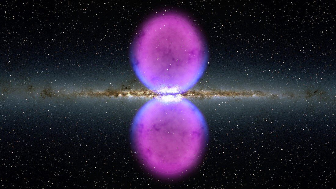 Milky Way gamma-ray bubbles,illustration