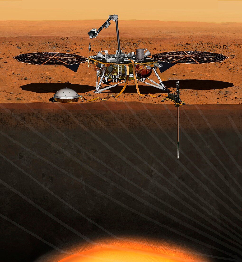 InSight lander on Mars,illustration