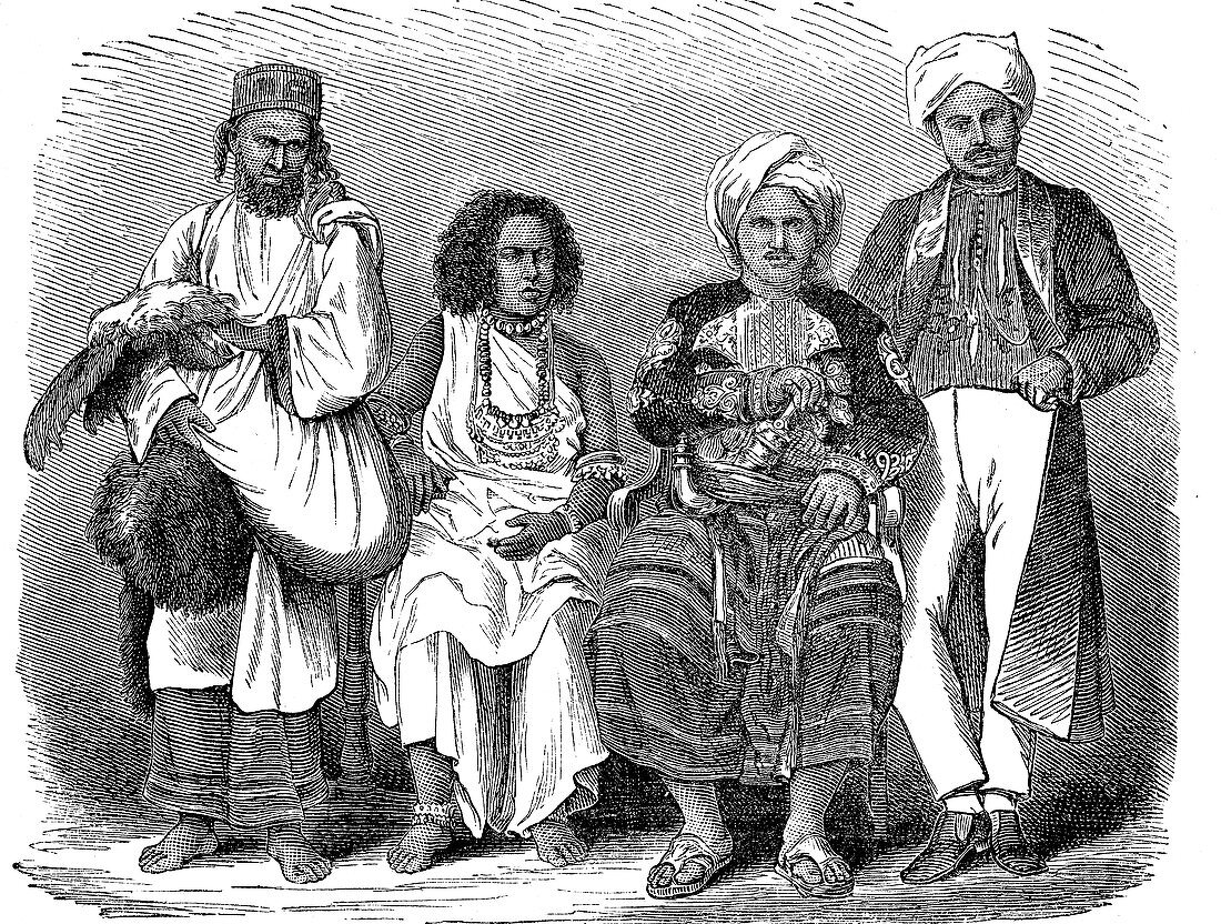 Yemeni jews,19th Century illustration