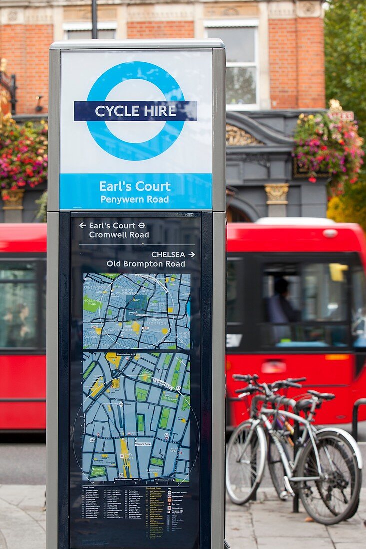 Public bike hire scheme,London,UK