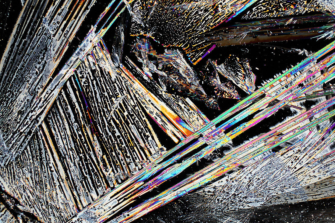 Oxalic acid and xylose crystals