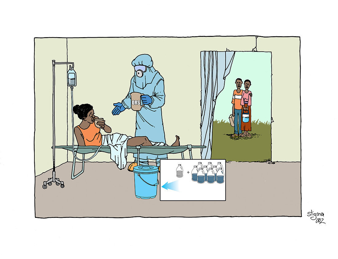 Ebola treatment unit,illustration
