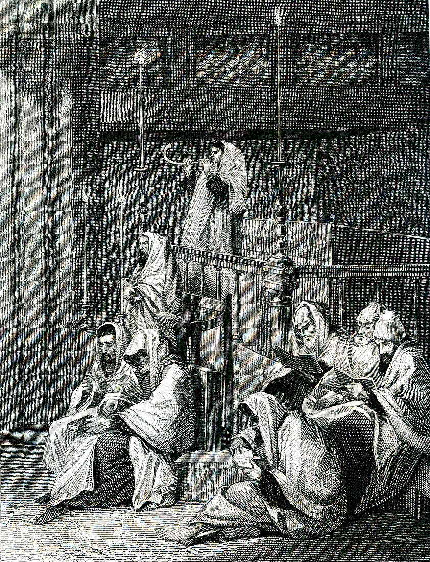Jewish religious ceremony,illustration
