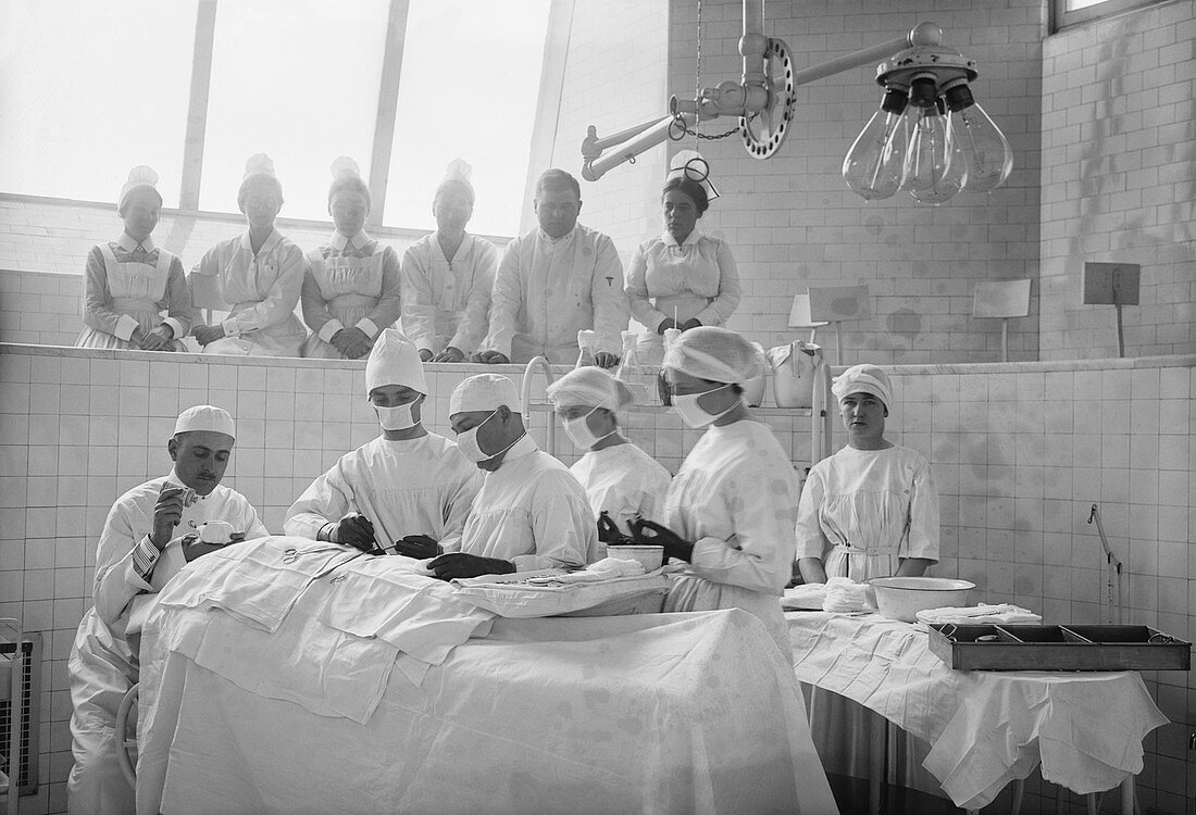 Surgical lesson,1900s