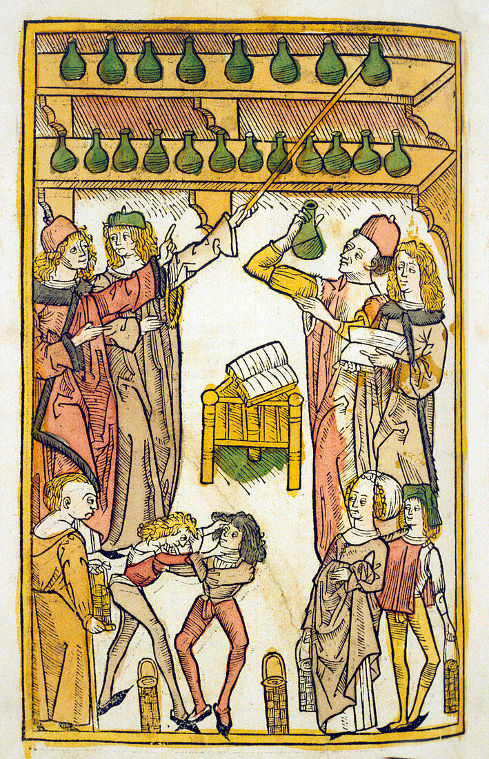 Urine analysis,15th century
