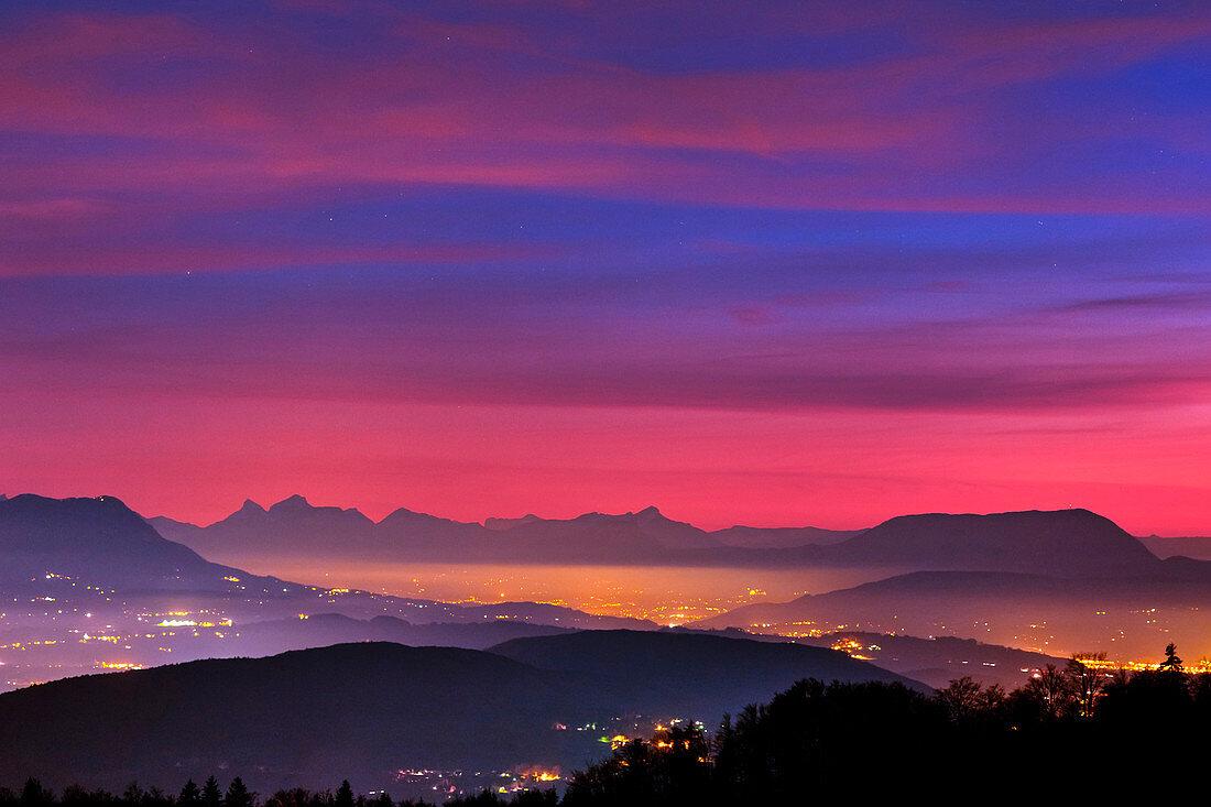 Alps at dusk